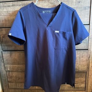 Navy Figs Scrub Set, (L) Catarina Top with (LT) Zamora Joggers